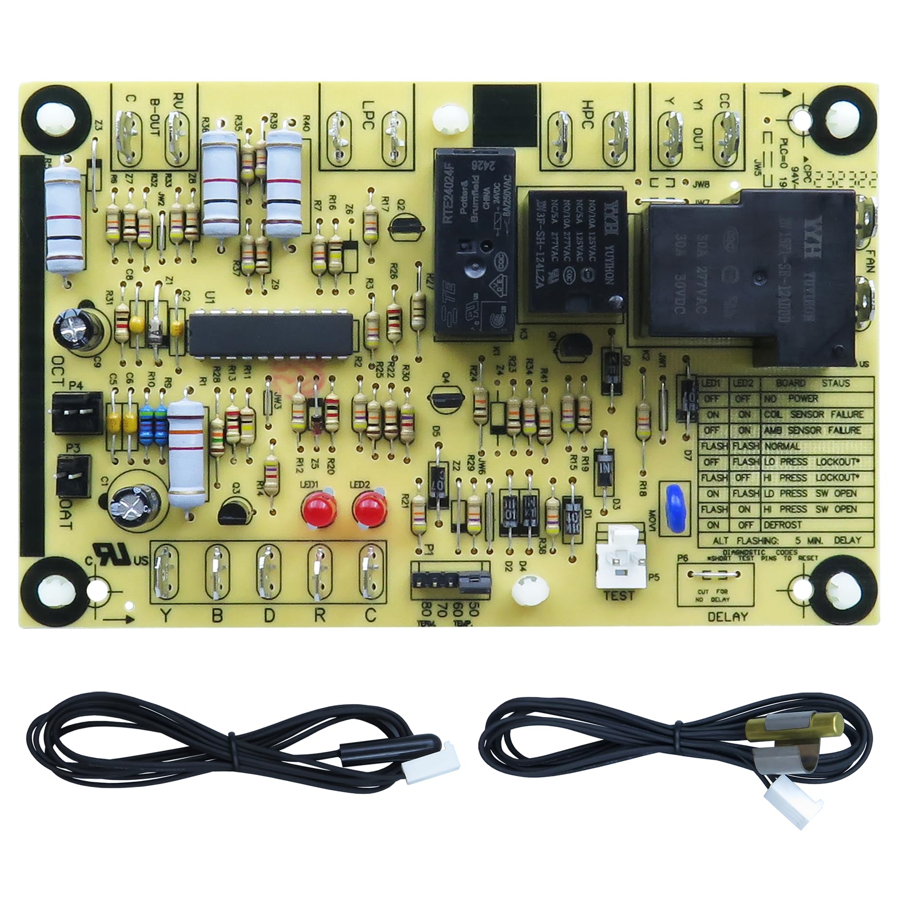 BIPIMIFI 47-102684-204 defrost board back view showing wiring connections.