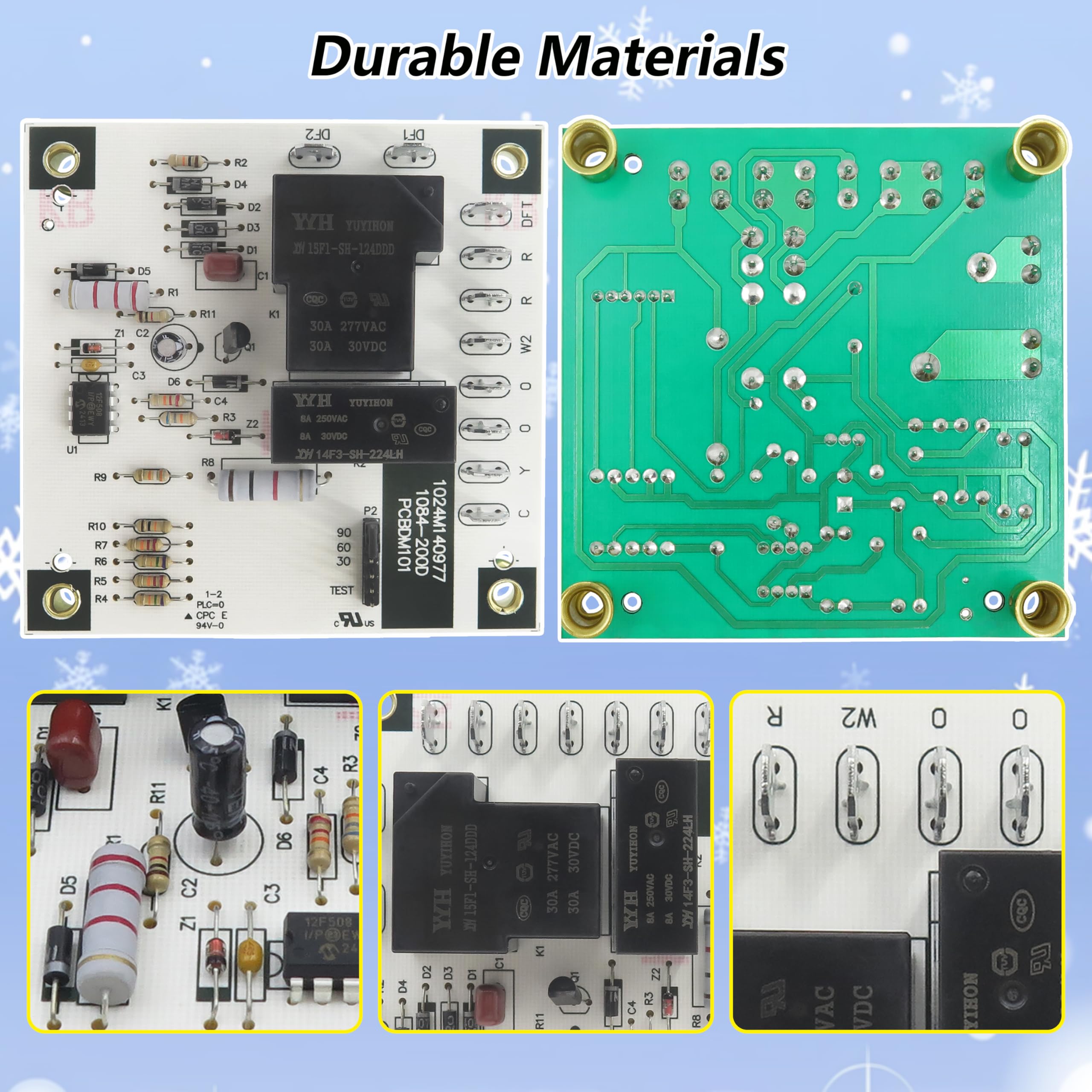 BIPIMIFI PCBMD101S defrost board cable connector view facilitates quick installation.