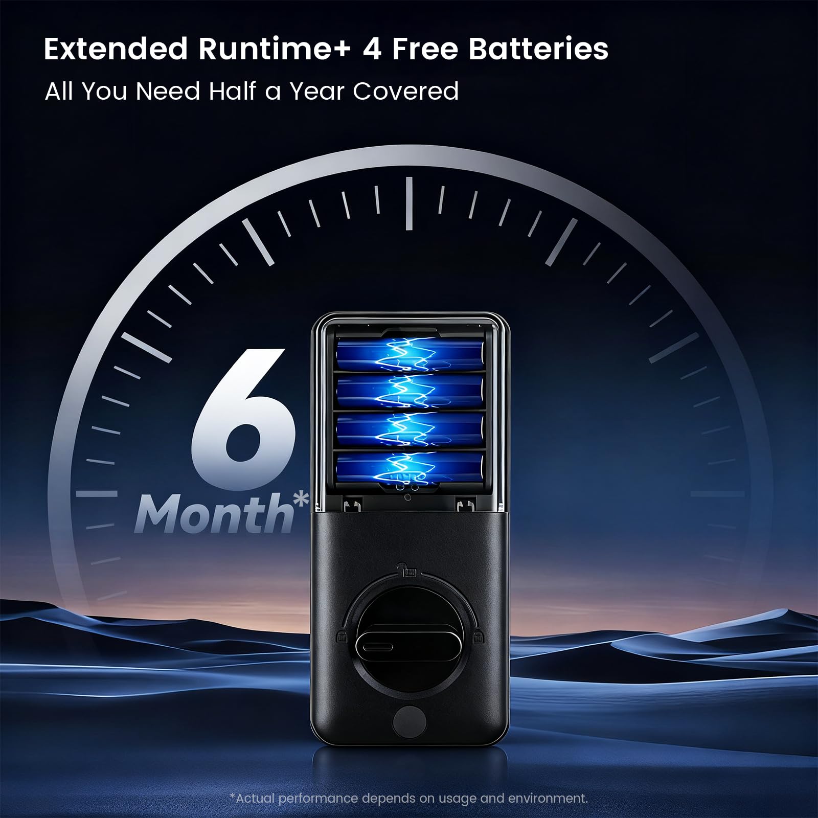 Biquole Smart Lock handles battery status indicator informs you when to replace batteries.