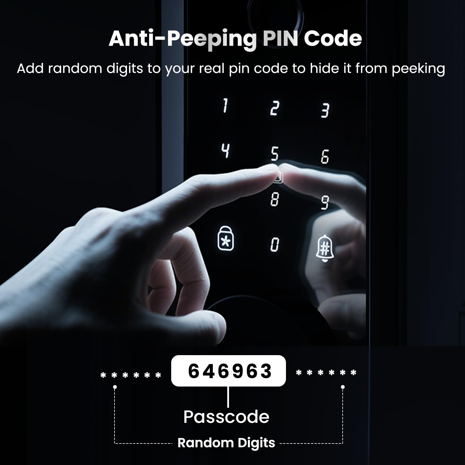 Biquole Smart Lock handles emergency charging port supports power on the go.