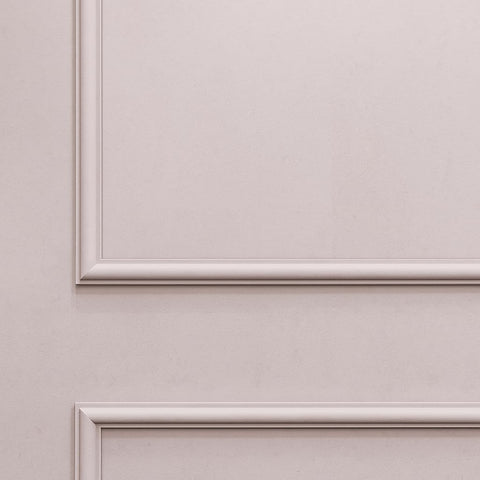 Birdeco peel-stick molding in bathroom demonstrates stylish wall accent with water resistance.