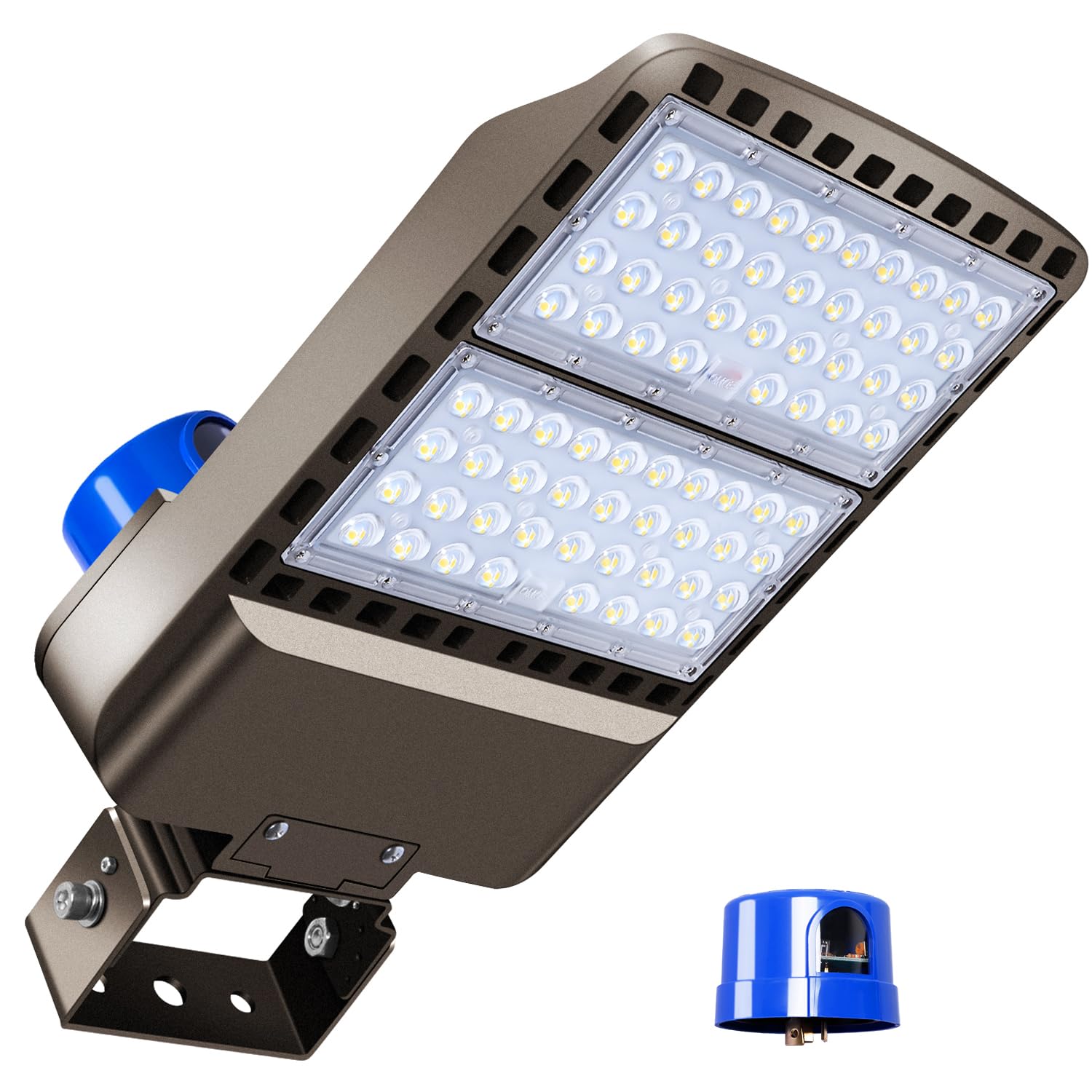 BIRITALO 200W LED parking lot light front view for bright outdoor coverage