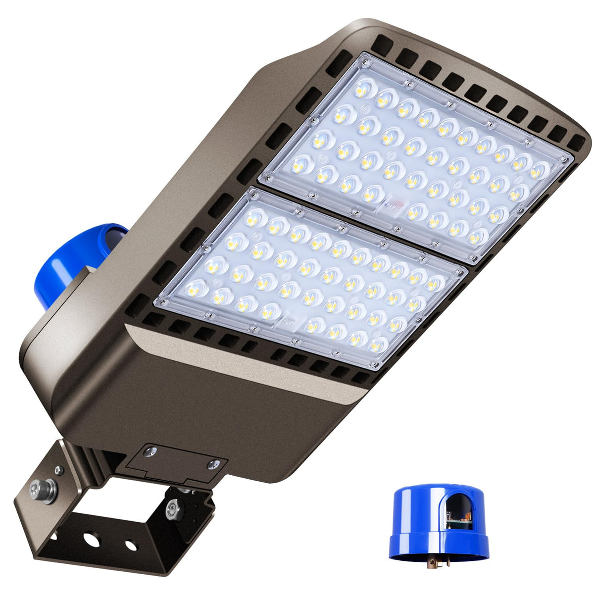 BIRITALO 200W LED parking lot light front view for bright outdoor coverage