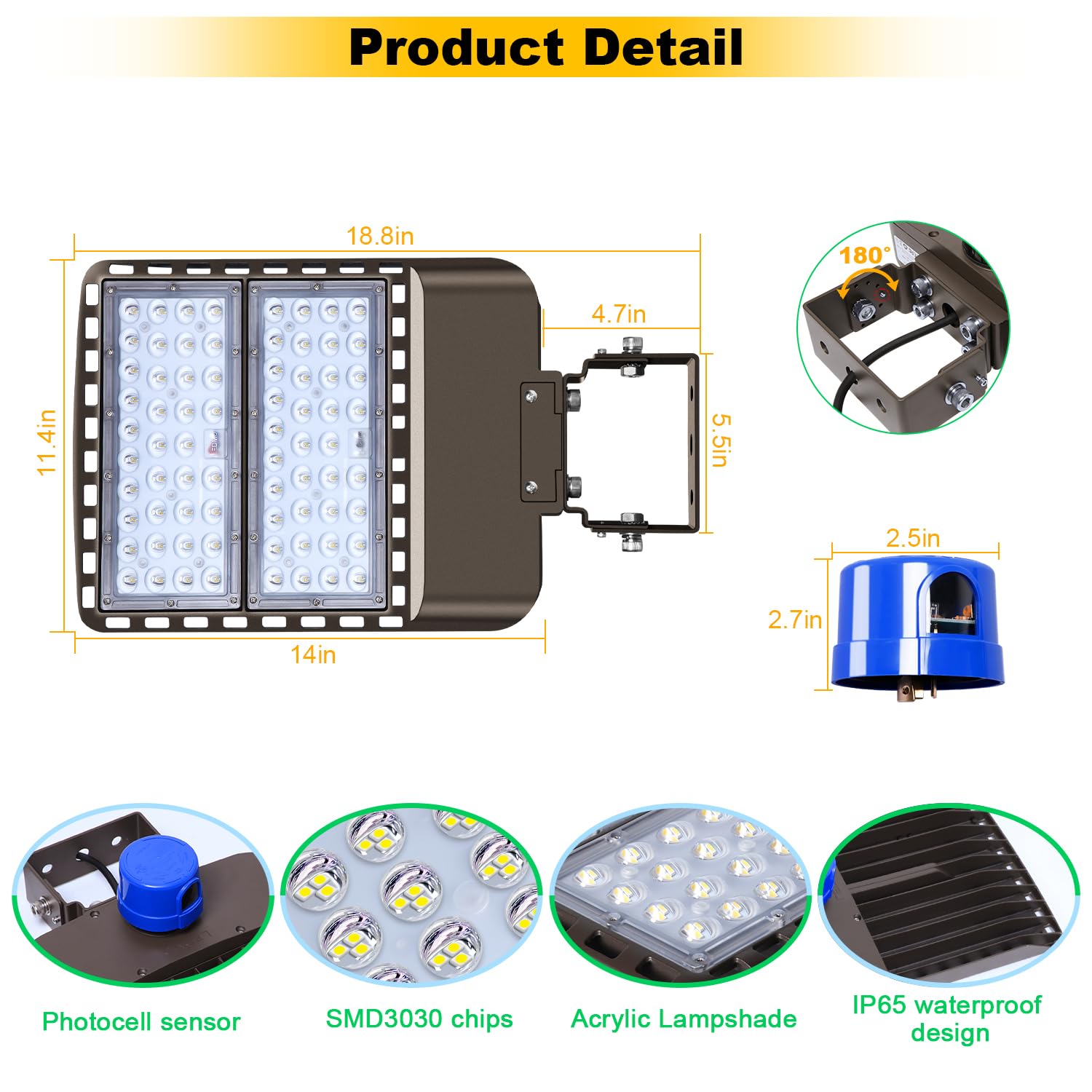 BIRITALO dusk-to-dawn sensor in operation at night