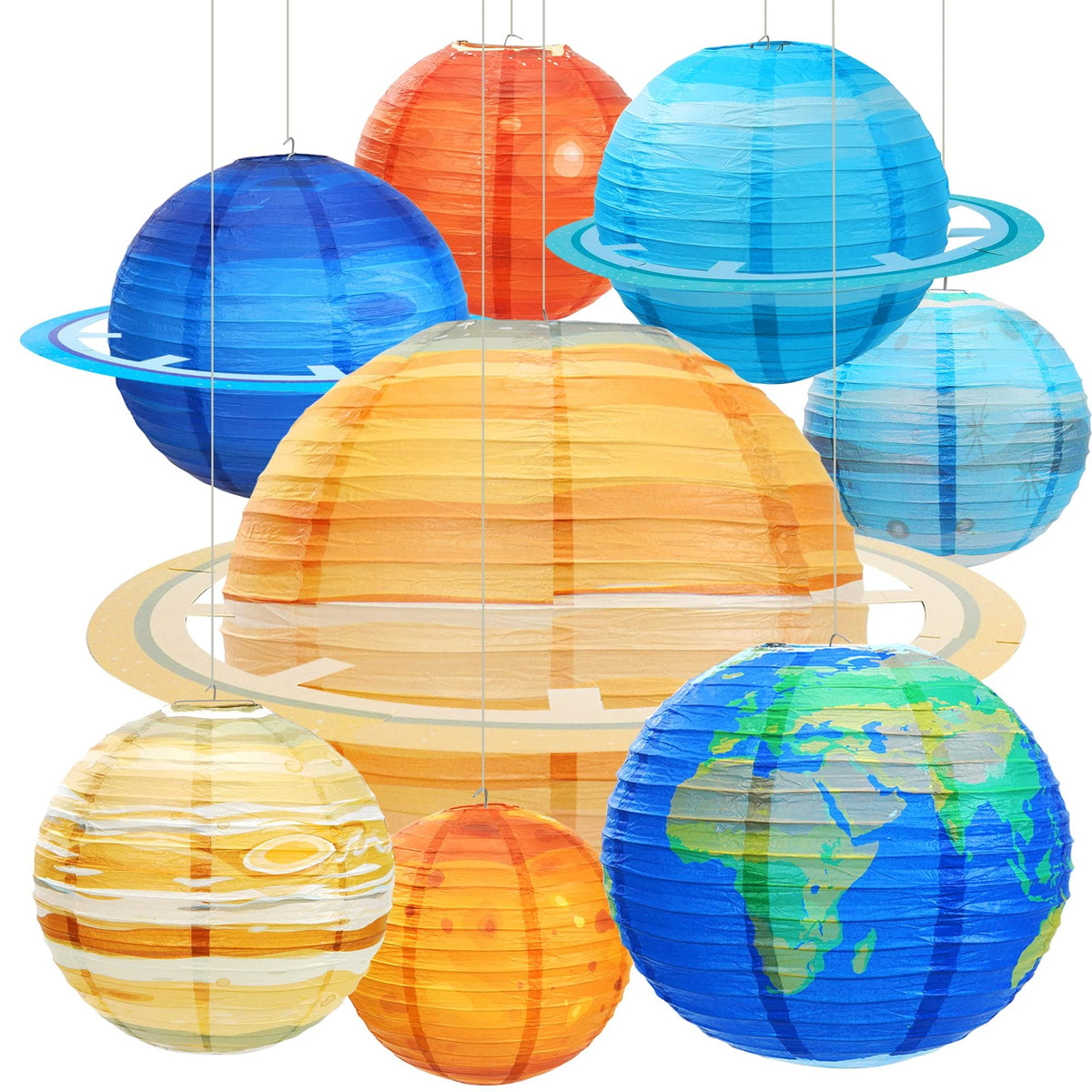 Bisanzoya space lantern Mercury for a vivid galaxy party centerpiece.