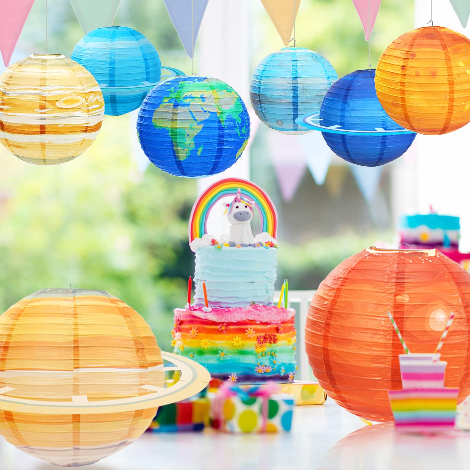 Bisanzoya Uranus lantern highlights outer space wonder in celebrations.