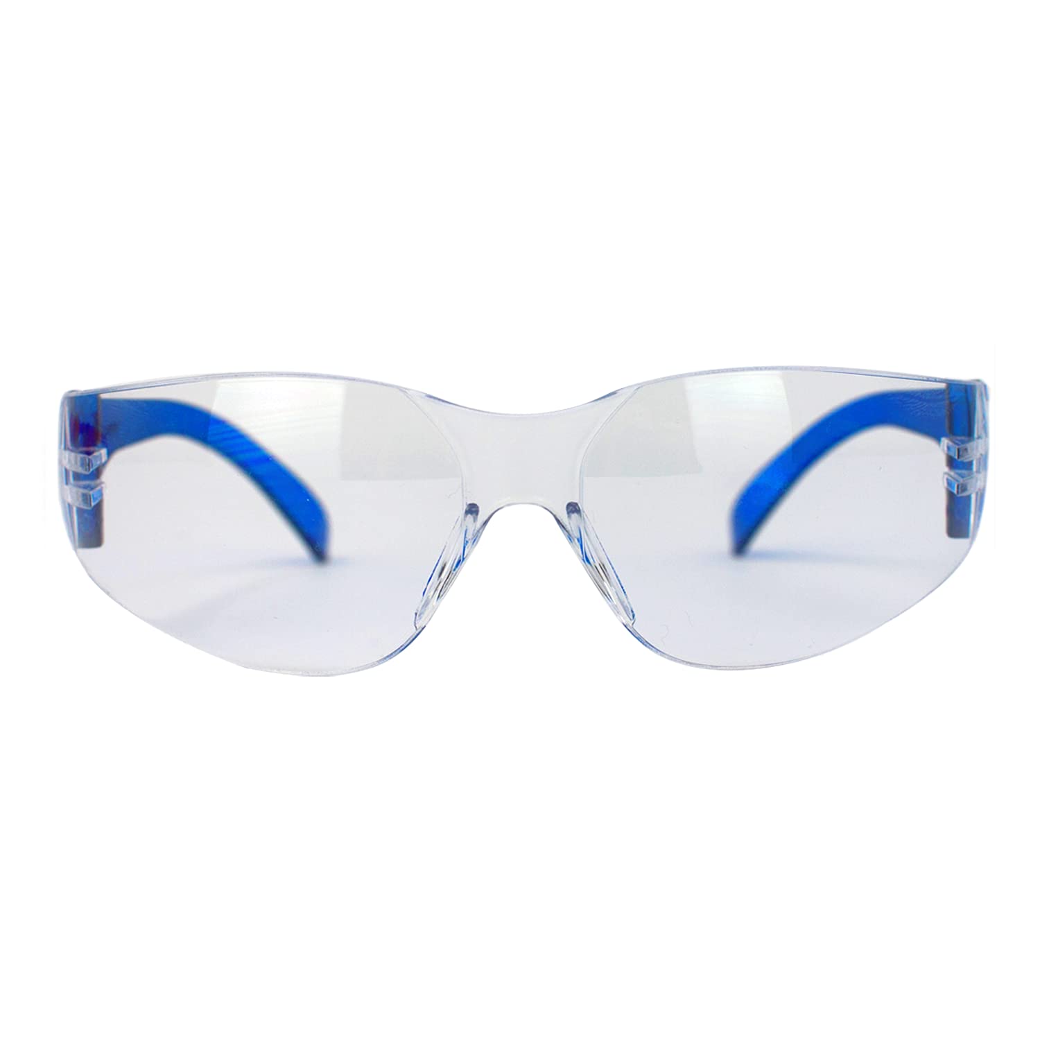 BISON LIFE blue safety glasses come in a 12-pack