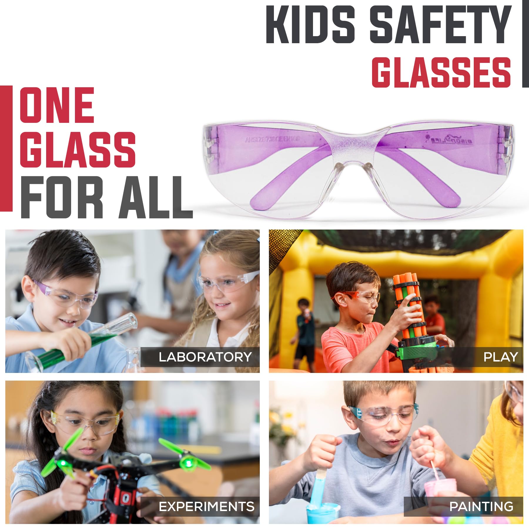 BISON LIFE glasses ideal for outdoor play and indoor tasks