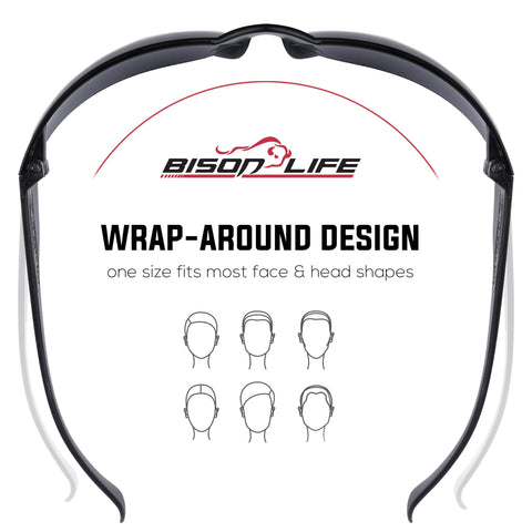BISON LIFE comfort-fit temples provide secure wear through long shifts