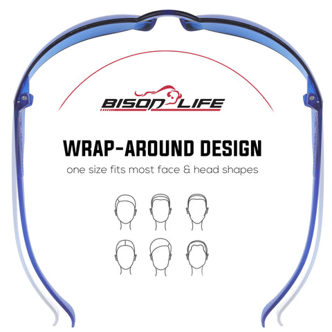 BISON LIFE universal-fit temples ensure a secure fit for most users.