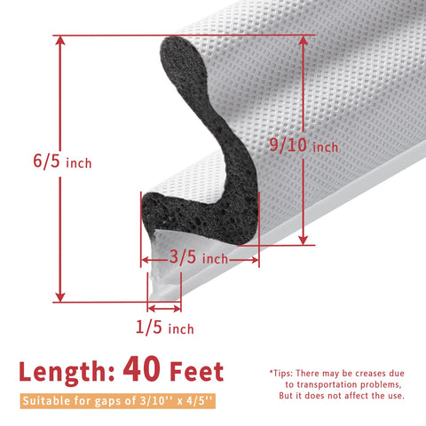BISOTHAI 40ft weather stripping for gaps 8–20 mm ensures adaptable door sealing