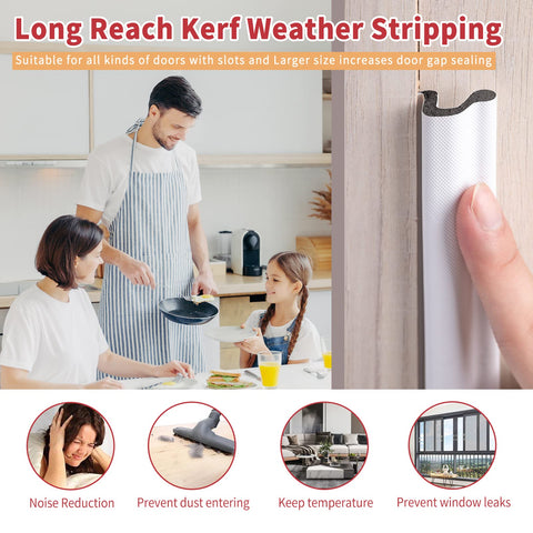 BISOTHAI long-reach groove seal features durable PU/PE construction for lasting door protection