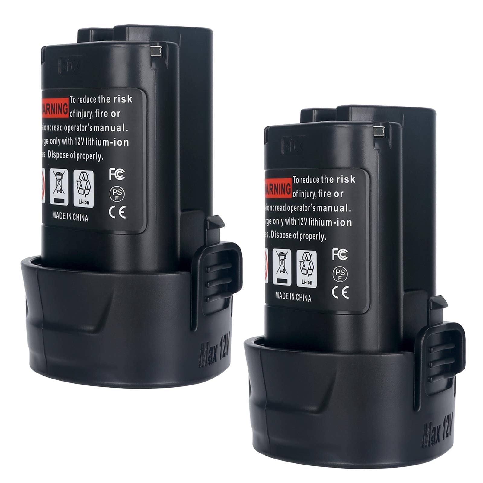 Biswaye 2Pack 3.0Ah battery front view for Makita compatibility and lightweight handling
