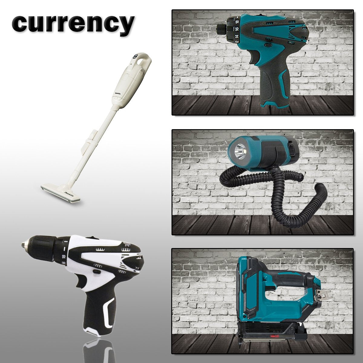 Biswaye battery pack with Makita CL100DW drill in use