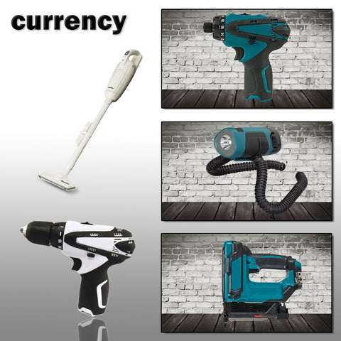 Biswaye battery pack with Makita CL100DW drill in use