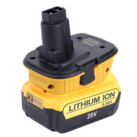Back view of Biswaye DCA1820 adapter connected to tools