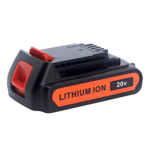 Biswaye LBXR20 20V battery side view showing compact design for easy handling