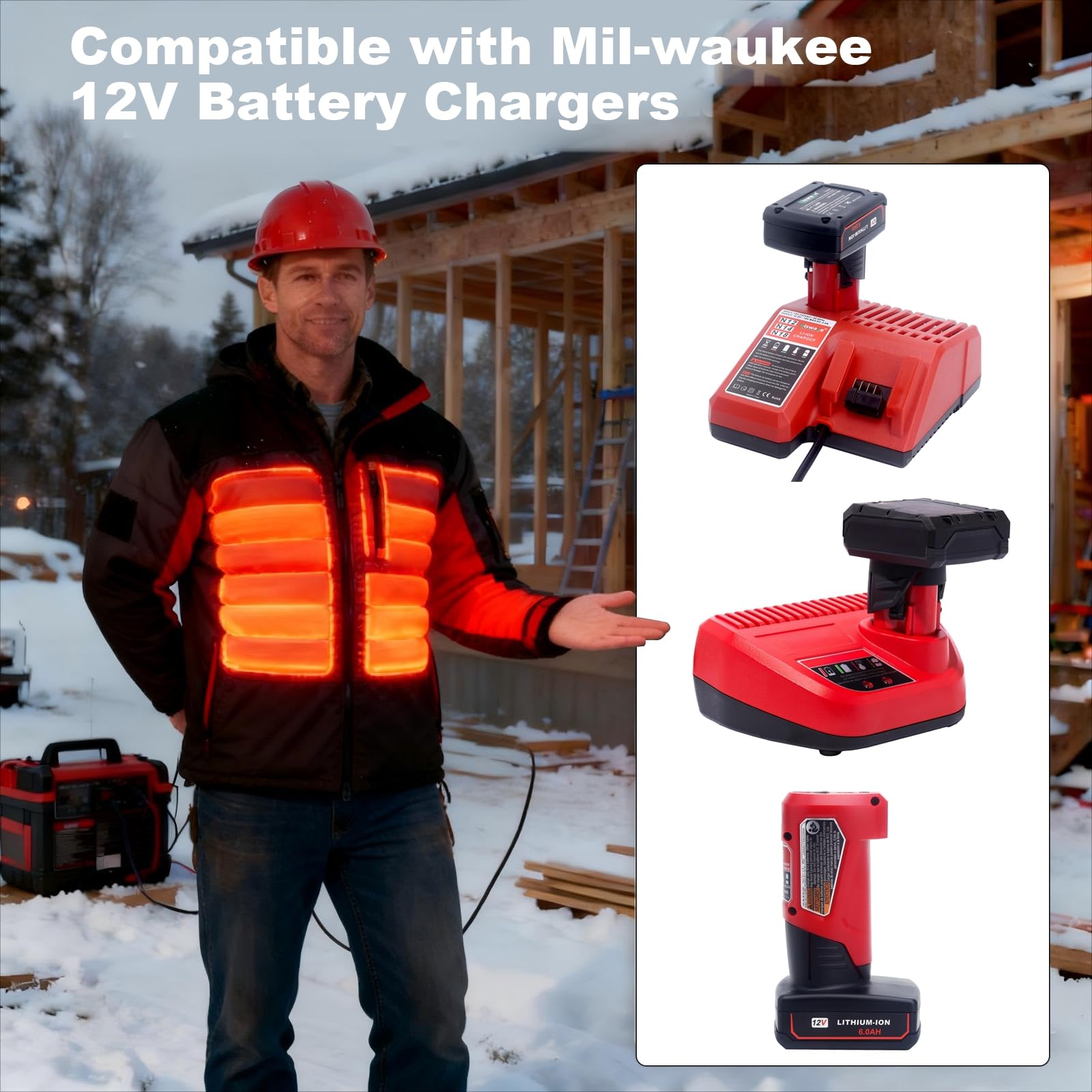 Biswaye Milwaukee M12 battery with drill shows tool pairing ease