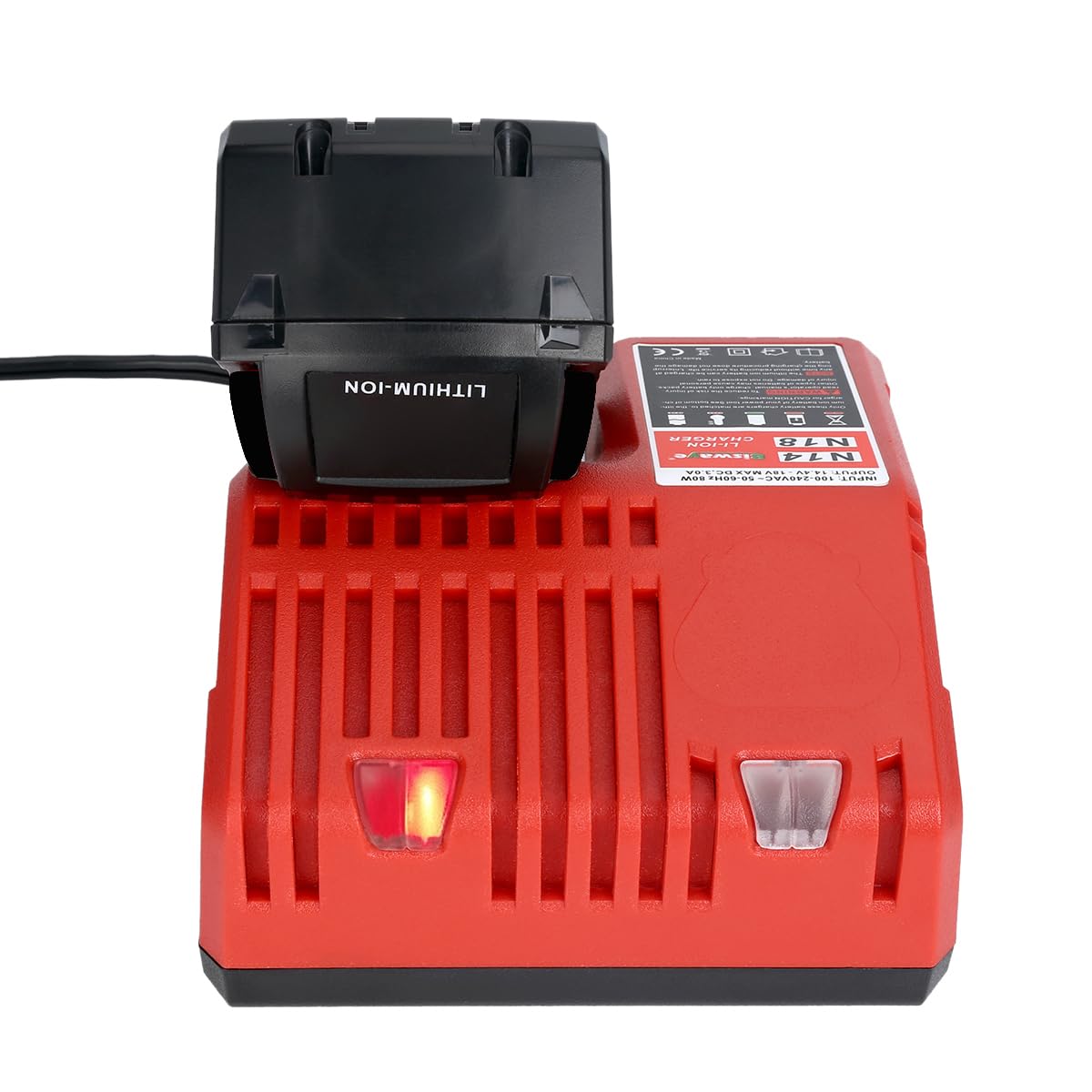 Biswaye M-18 charger indicator lights for quick status checks