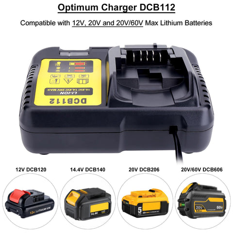 Biswaye charger demonstrates compatibility across DCB201, DCB204, DCB606, and more for extended use.