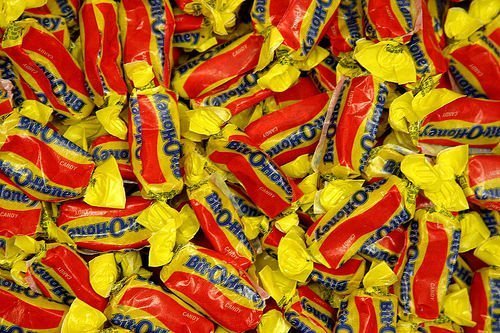 Bit-O-Honey 5 LBS bulk candy packaging, ideal for events and gift baskets.