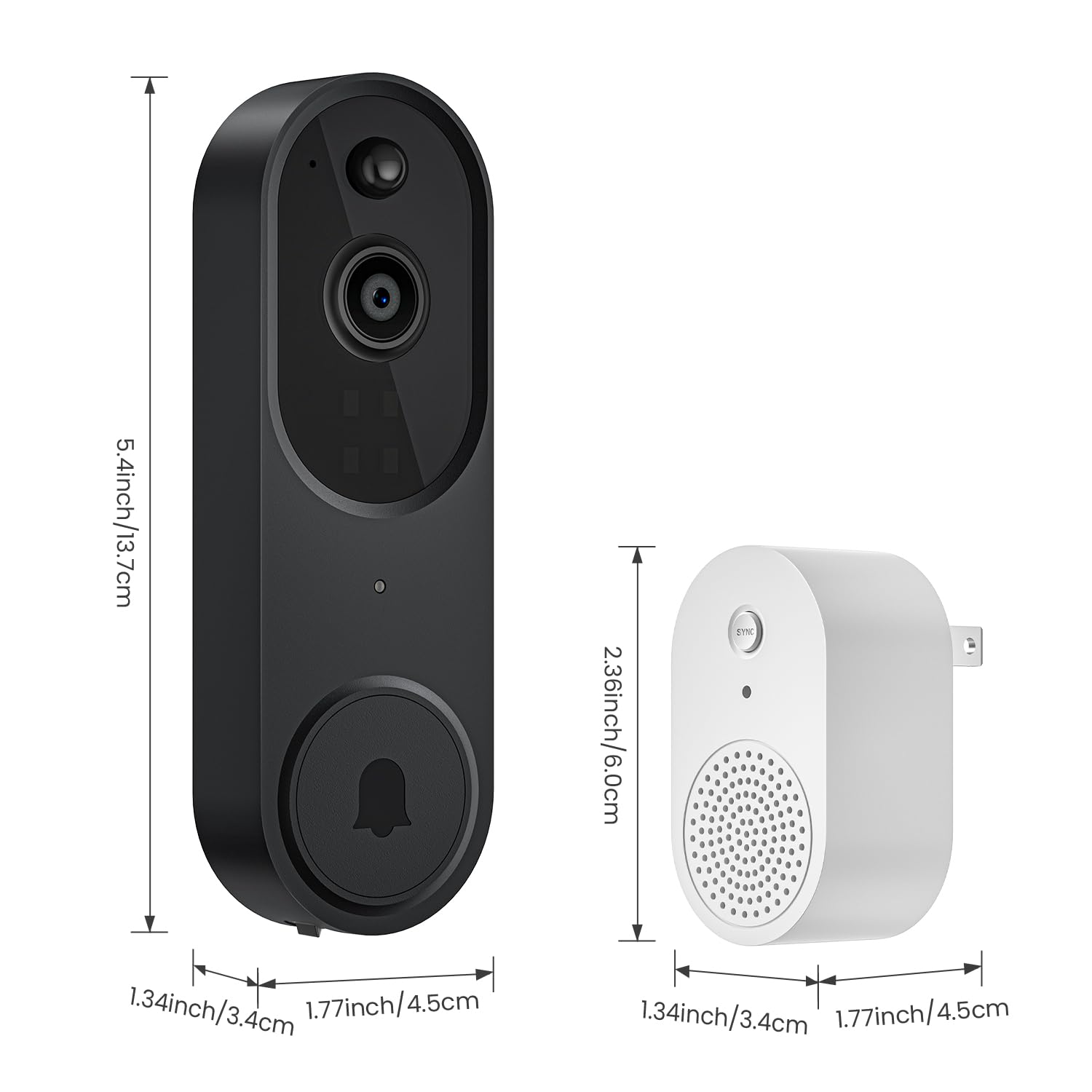 BITEPASS 1080p doorbell cloud storage with AES-128 encryption protection.