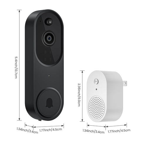 BITEPASS 1080p doorbell cloud storage with AES-128 encryption protection.
