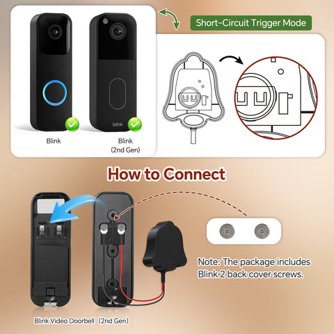 BITIWEND Blink chime wired transmitter ready for reliable doorbell triggering