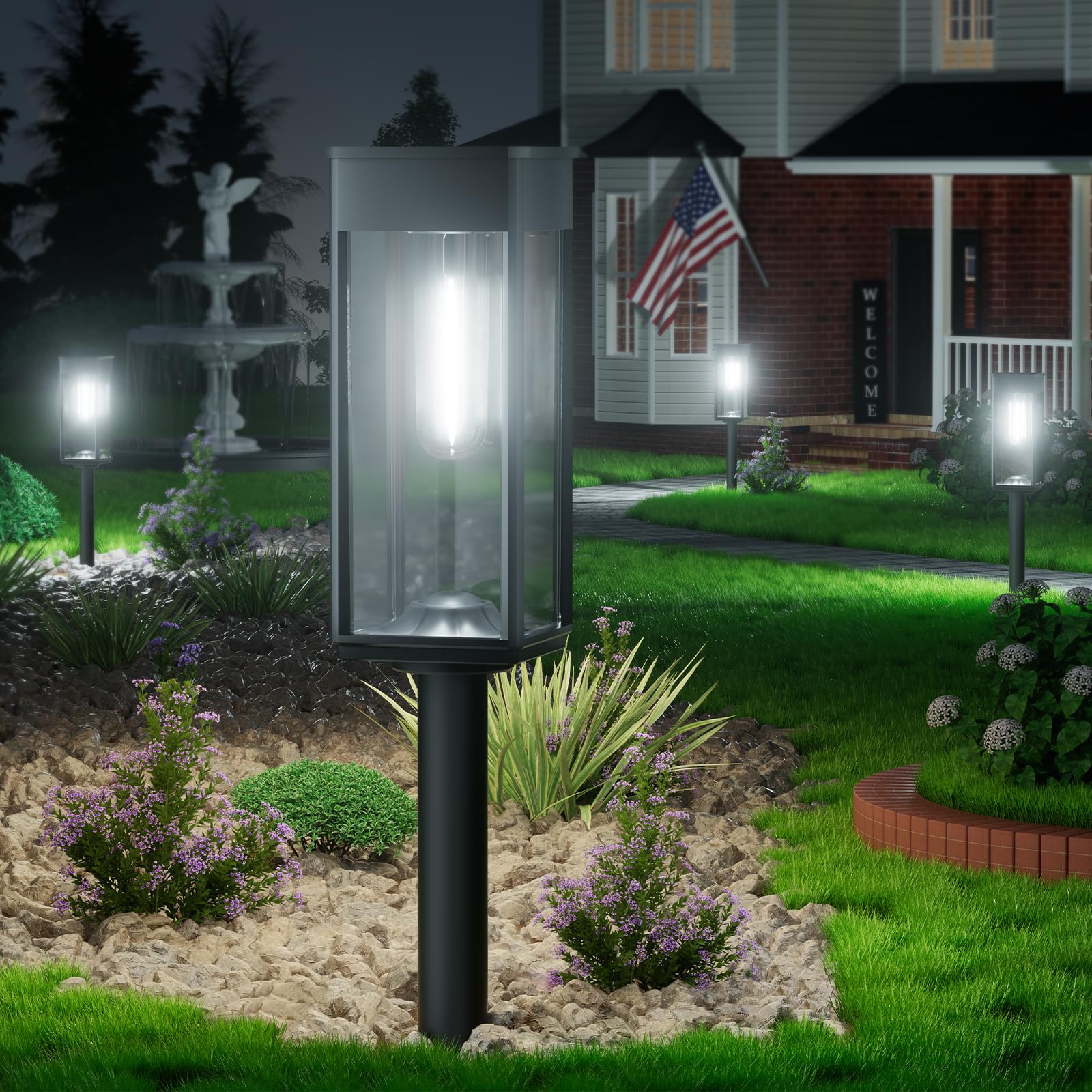 BITPOTT Bright Solar Pathway Light illuminates walkways with bright, clear glow.