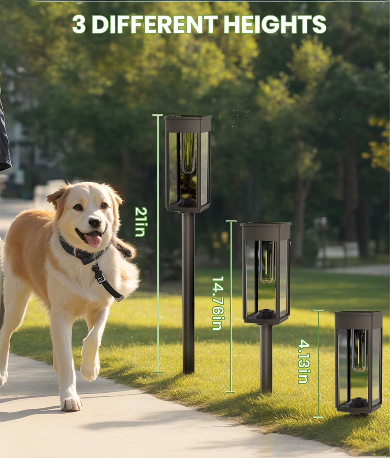 BITPOTT Bright Solar Pathway Light in a yard setup delivering clear glow.