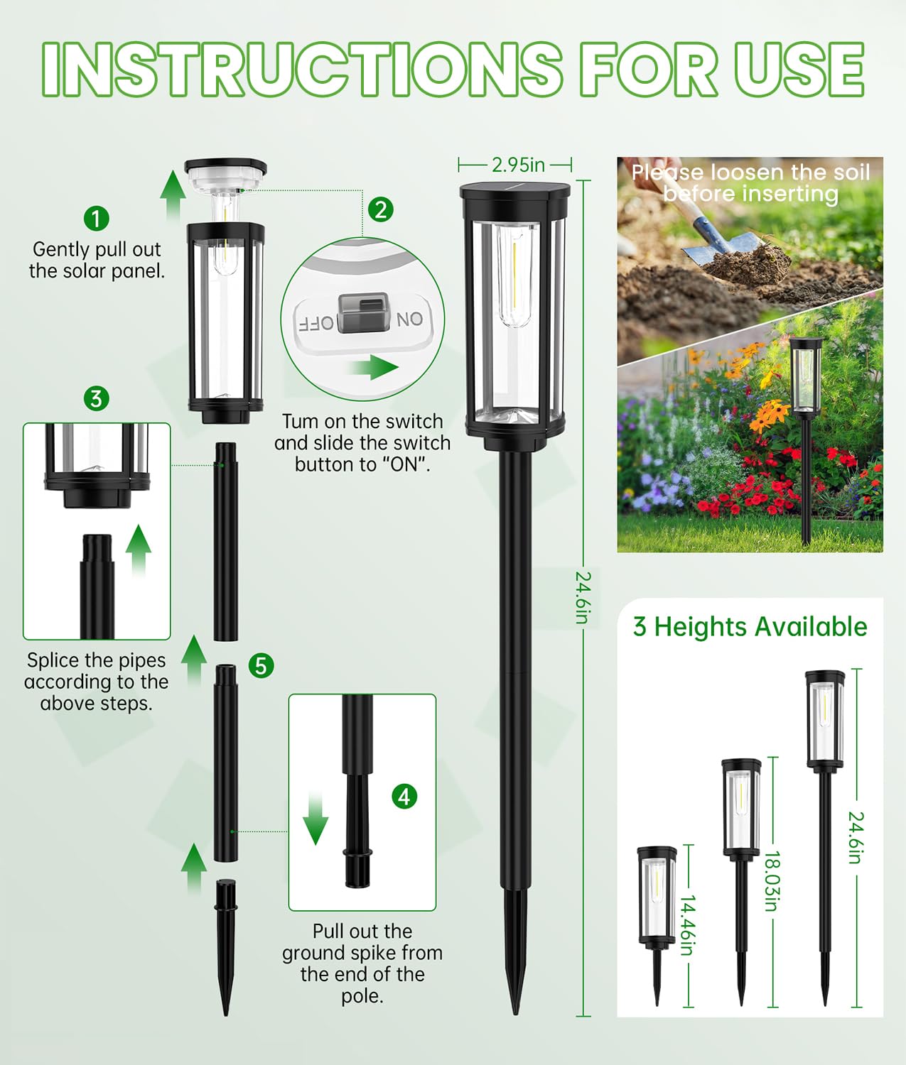 BITPOTT ideal for patios and walkways, enhancing curb appeal.