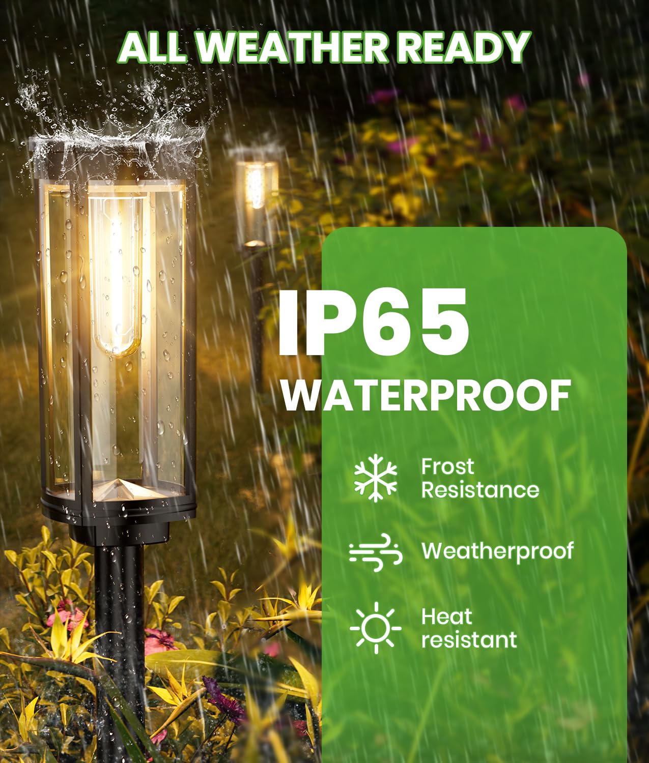BITPOTT filament bulb path light for retro charm