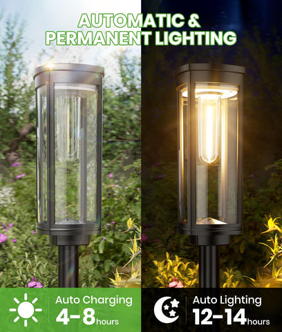 BITPOTT long-lasting battery-powered path light delivers hours of illumination.