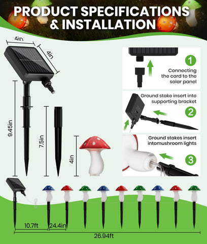 BITPOTT garden lights switch between modes for mood-enhancing glow.
