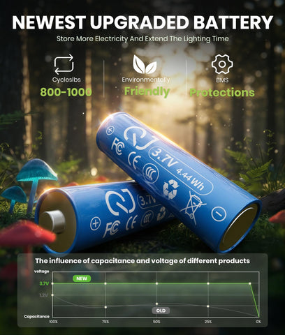 BITPOTT solar lamps feature IP65 protection for all-season outdoor use.