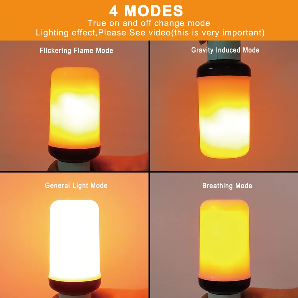 Bitrue 4-pack flame bulbs provide ambient lighting options.