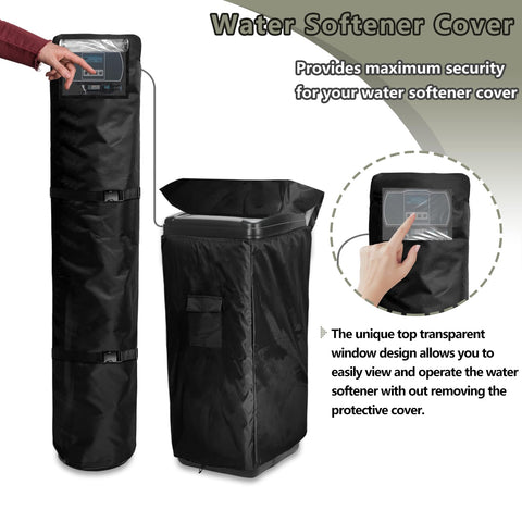 Bitubi water softener cover top with adjustable transparent window for meter viewing