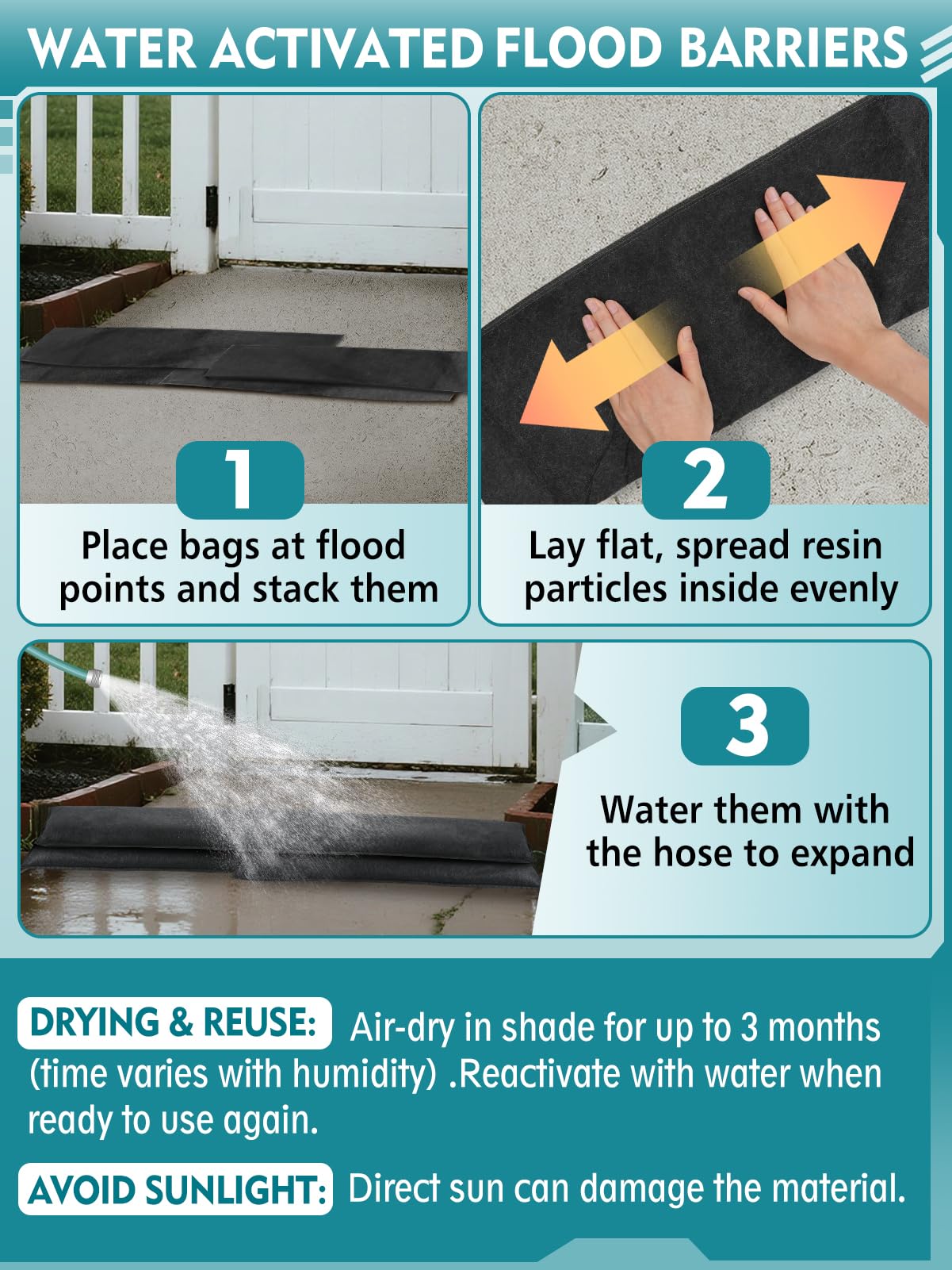 Biubee canvas barrier with reinforced stitching for durable flood defense.