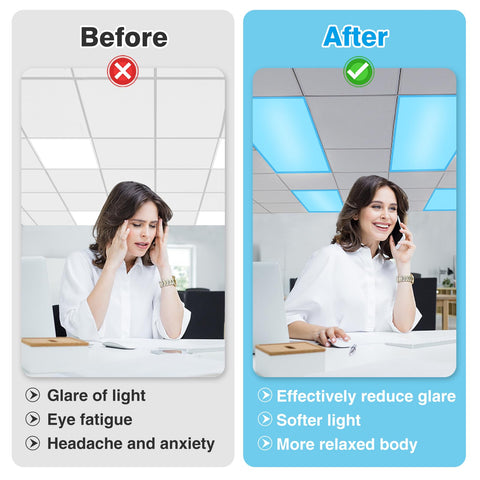Biubee classroom and library lighting for calmer illumination.