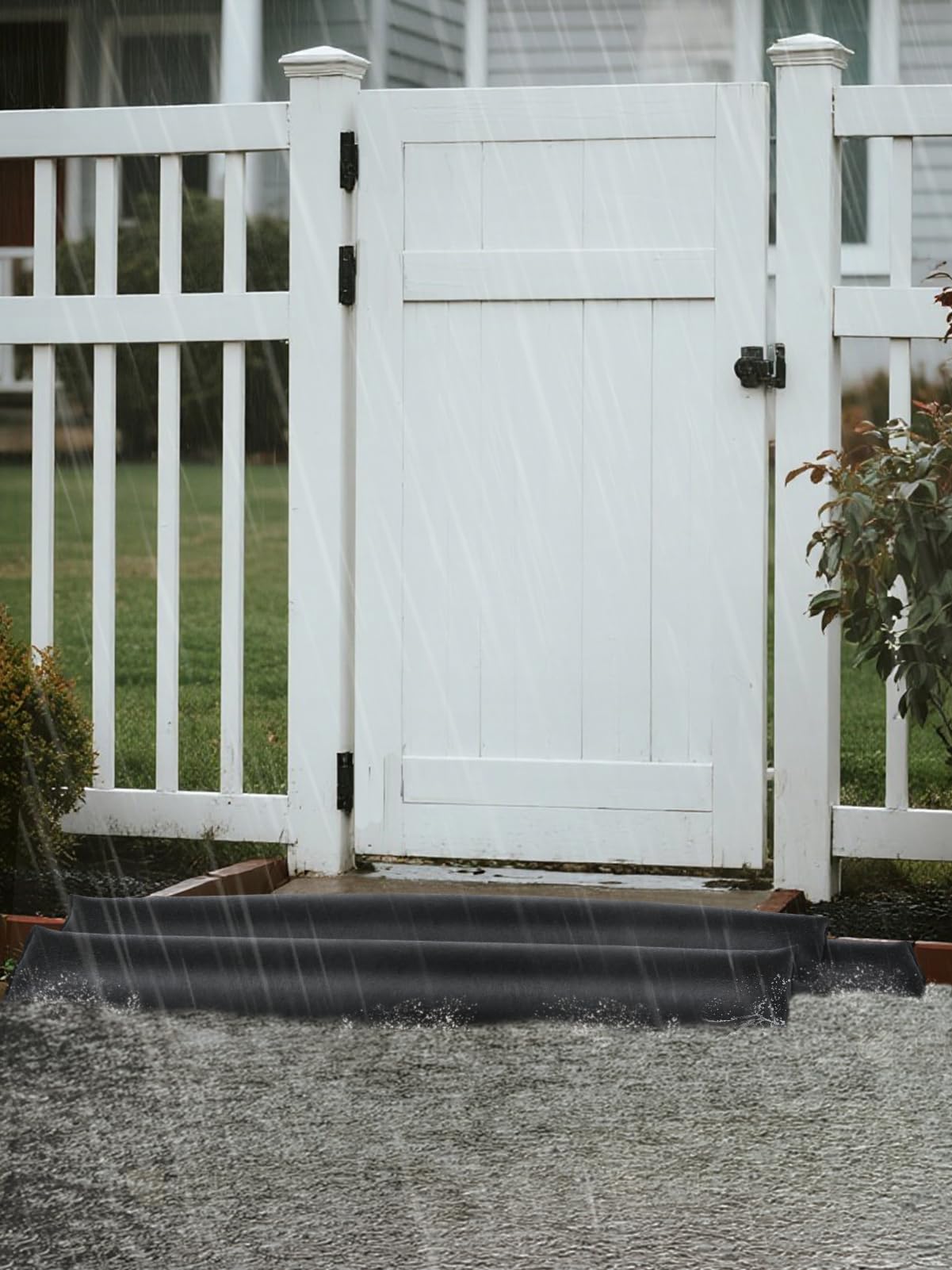 Biubee flood barrier protects doors, windows, and garage entries during storms.