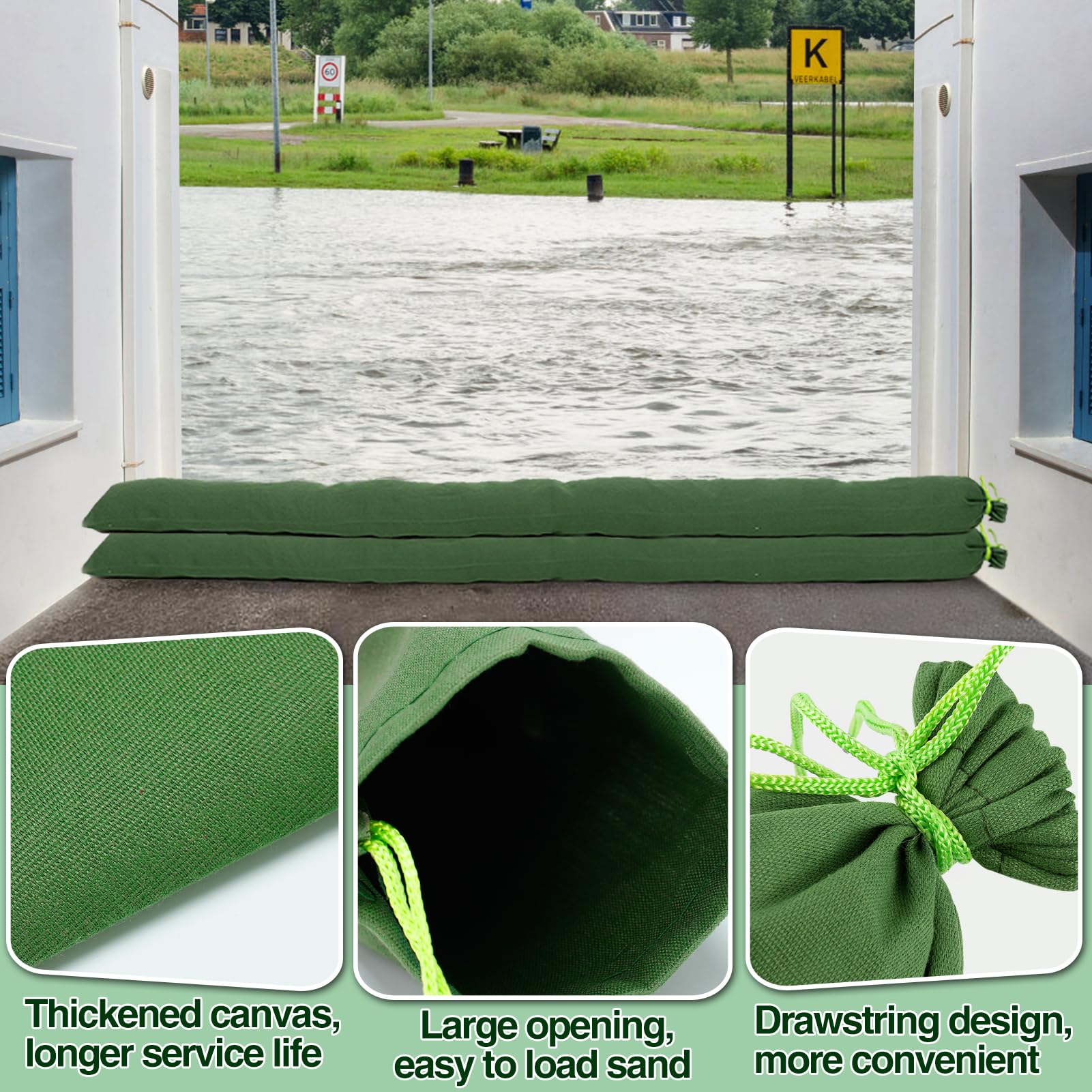 Biubee thickened canvas material demonstrates durability and reuse in floods
