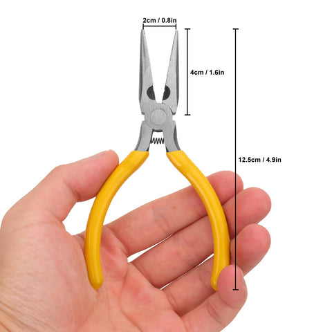 Biugaaufai spring-loaded needle nose pliers enabling smooth operation for delicate crafts.