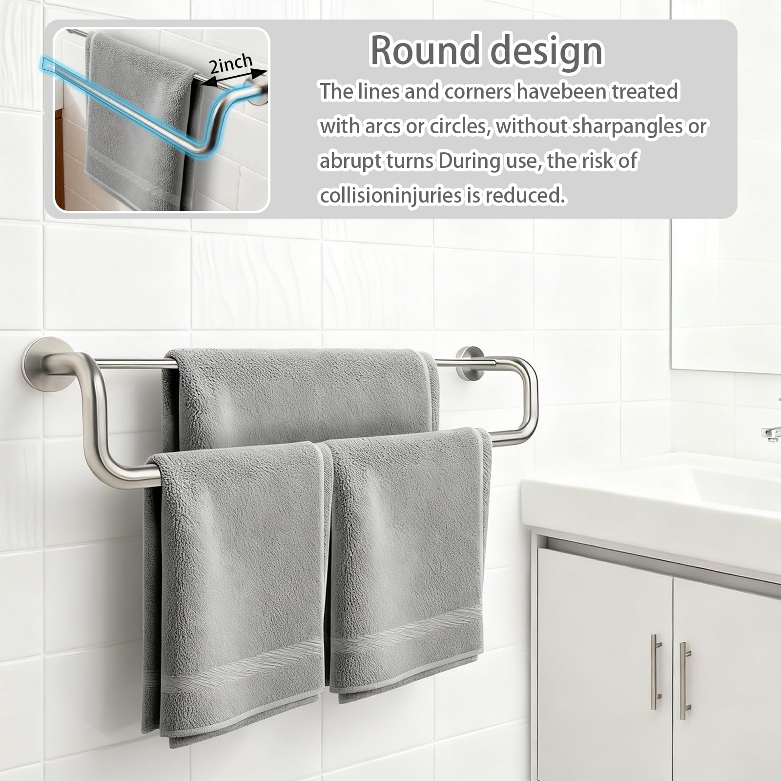 Biuiuiu SUS304 stainless steel rack resists humidity and staining.