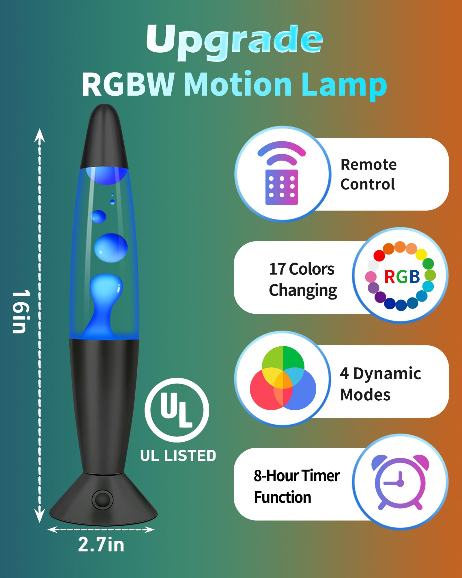 Biulazyda 17 color LED lamp enhances bedroom and office ambiance