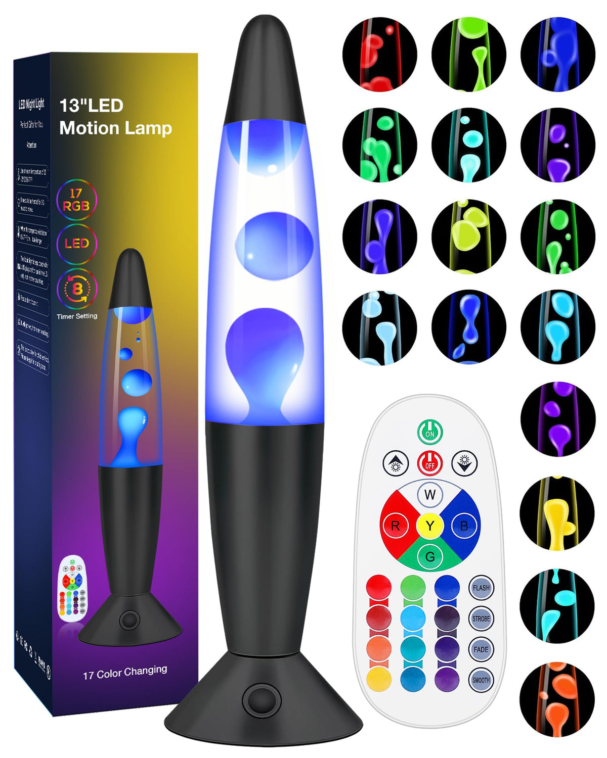 Biulazyda color changing liquid motion lamp glows in 17 colors for ambient mood lighting