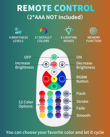 Biulazyda remote control night light lets you switch colors from across the room