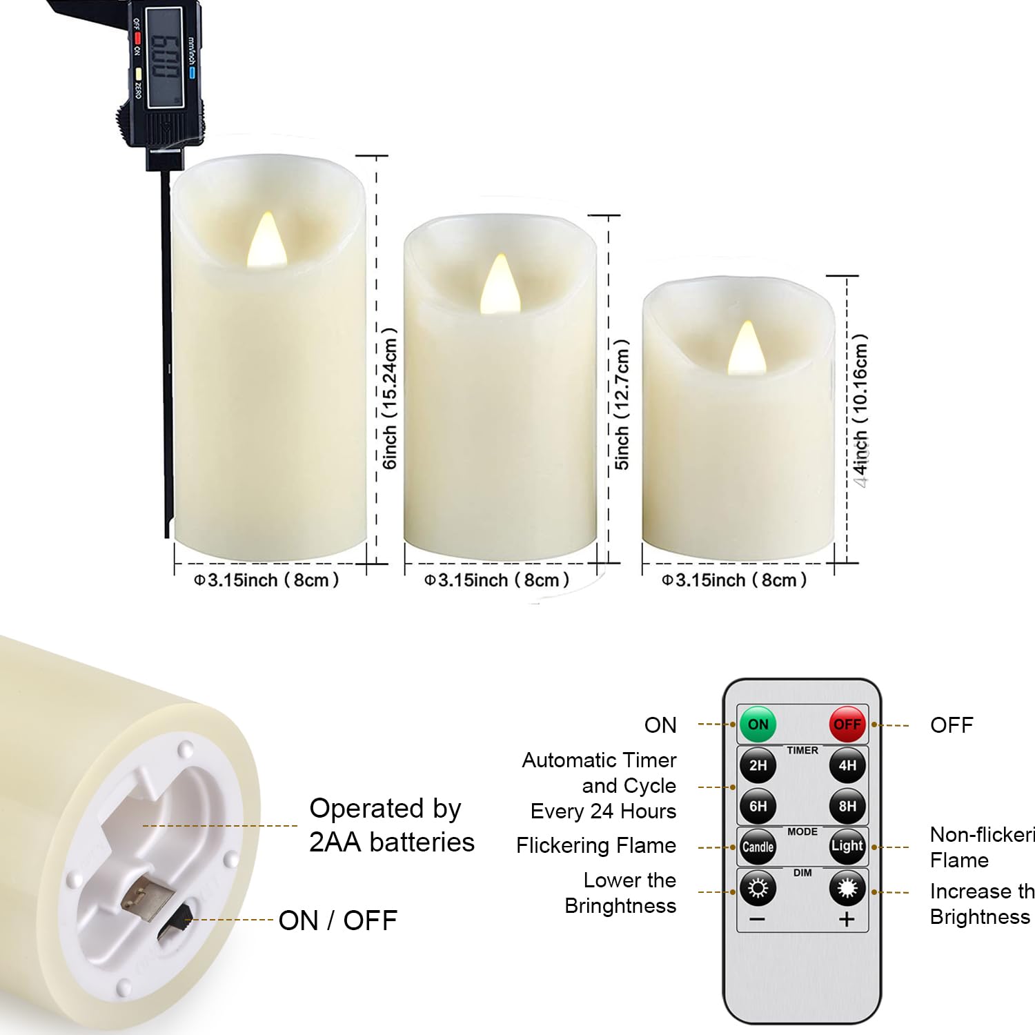 Biyanuo battery-powered candles require no flame or soot