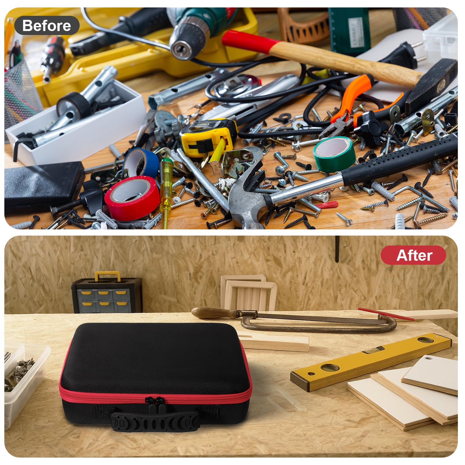 Bjabtan EVA Protection Hard Case durable EVA material protects tools during transport.