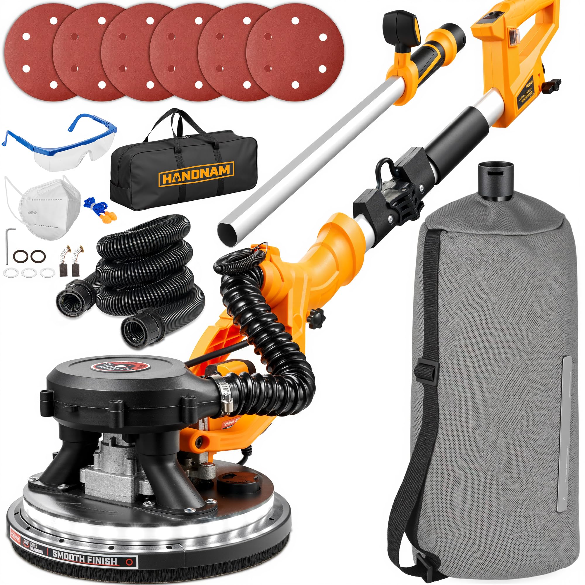 BJOSSTY electric drywall sander shown for ceiling sanding with a smooth finish