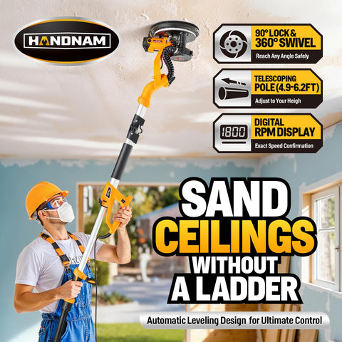 BJOSSTY sander extension handle adjusted for high ceilings